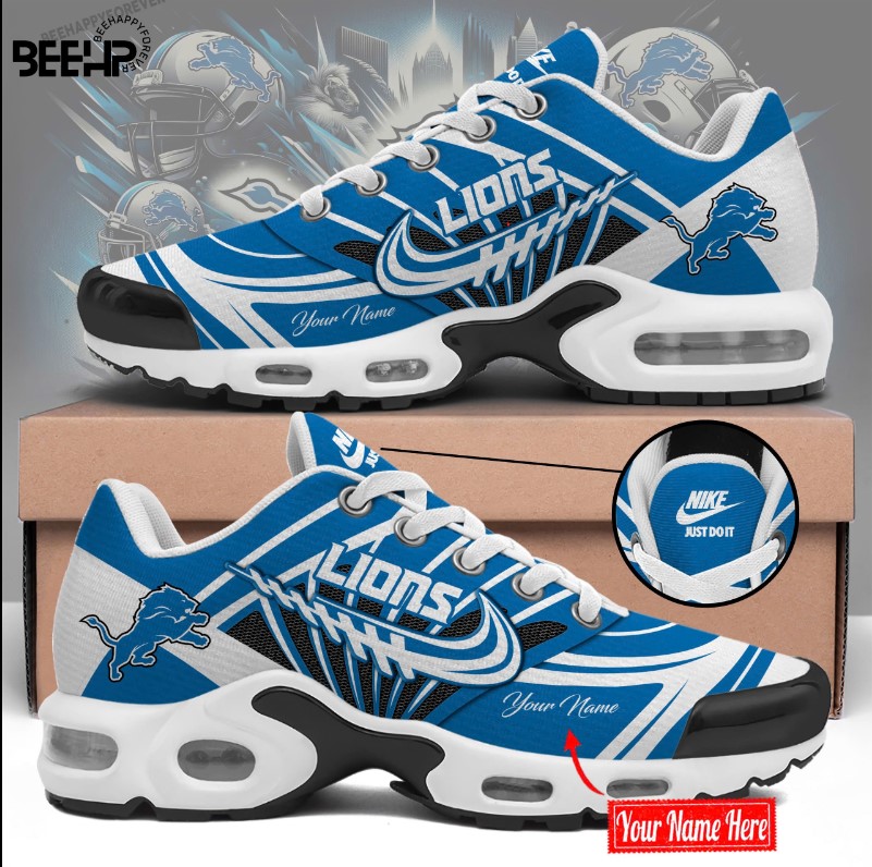 Detroit Lions Personalized Name Air Cushion Sports Shoes