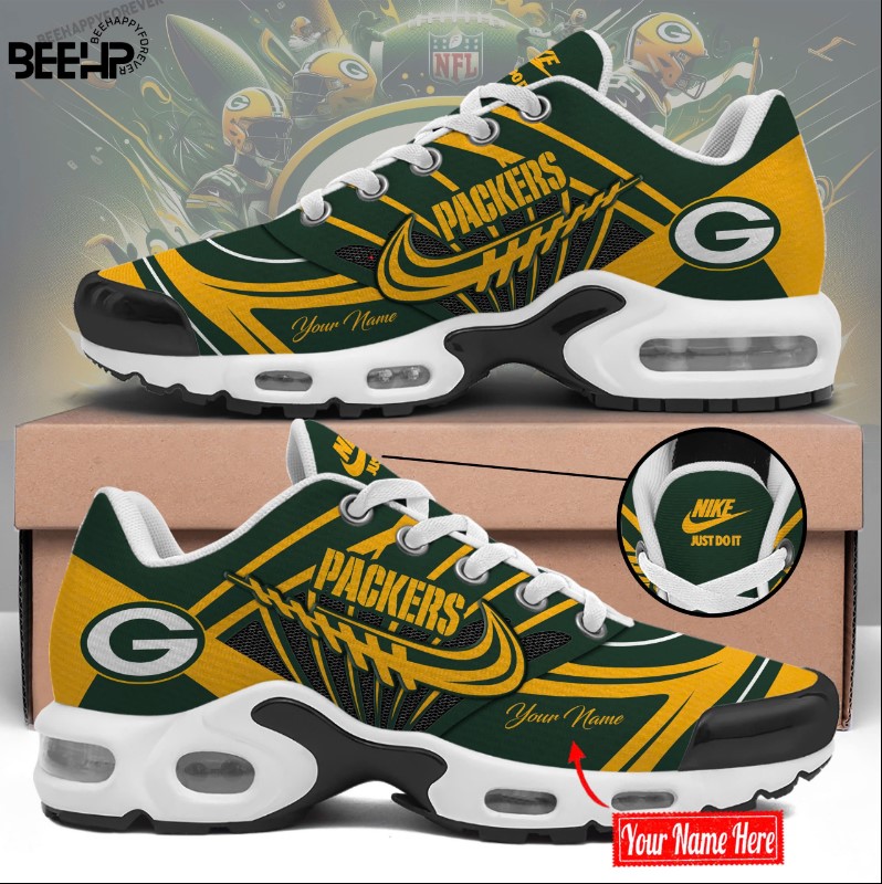 Green Bay Packers Personalized Name Air Cushion Sports Shoes