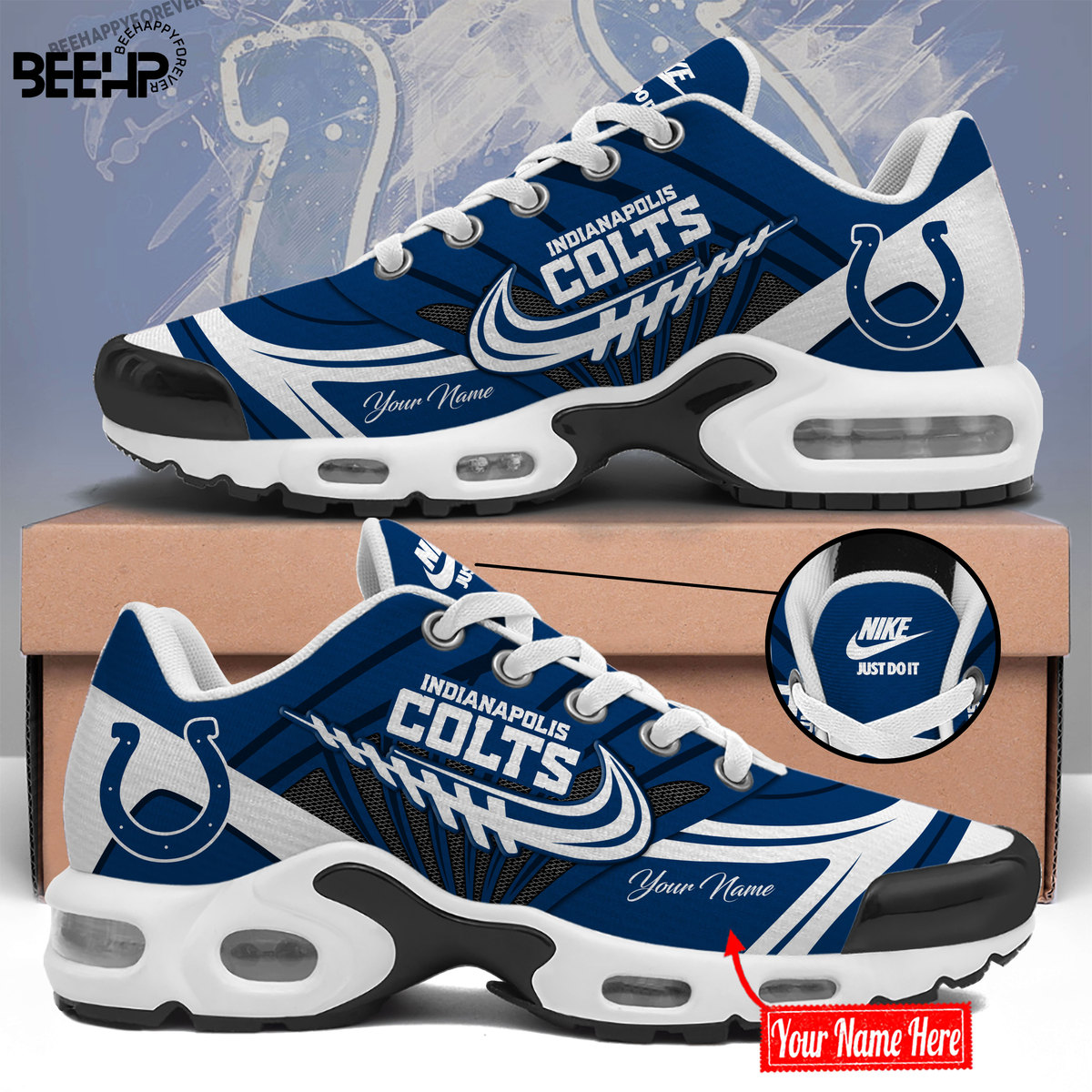 Indianapolis Colts Personalized Name Air Cushion Sports Shoes